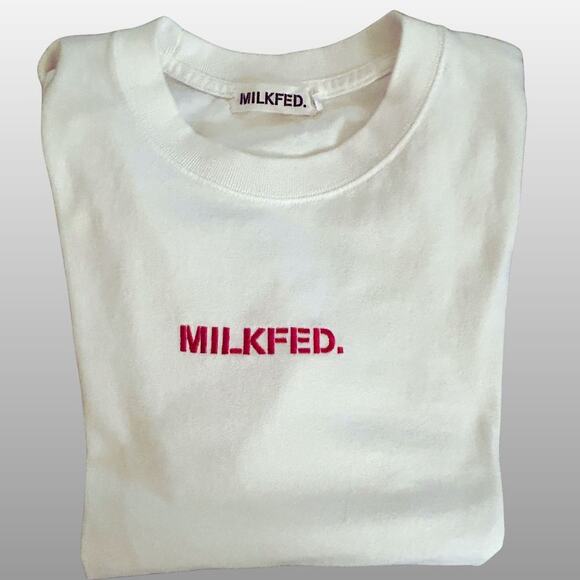 Vintage Milkfed Embroidered Logo Tee – Sofia Coppola Era, Late 90s /Y2K Size M - Picture 3 of 5